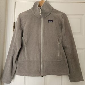 Patagonia Women's Grey Zip-Up Fleece Hiking Athletic Jacket Size Medium